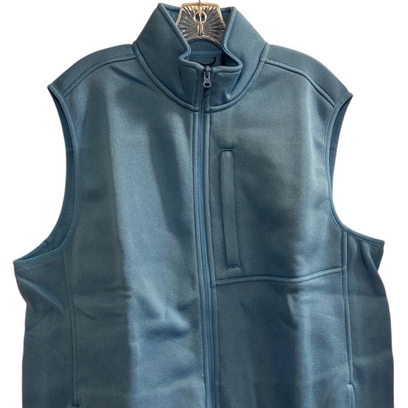 Lands' End Men's XL Tall BlueVest Fleece Lined Zip Side Pockets Golf Outdoor - Picture 2 of 6